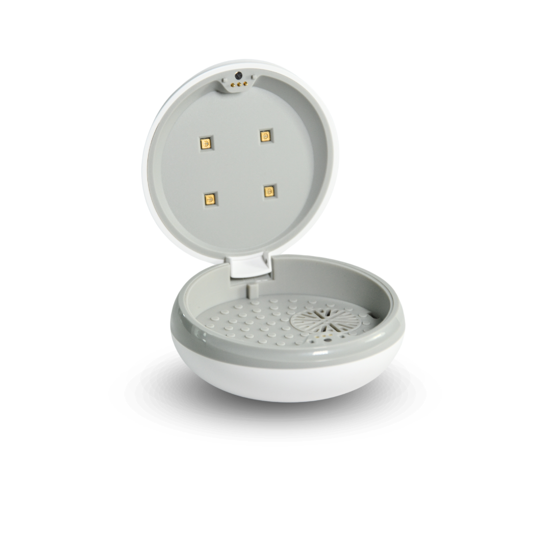 OrthoGleam Pod: UV-C Sanitising Case for Dental Aligners and Retainers